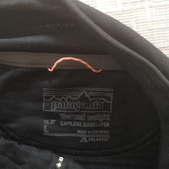 Patagonia Thermal Weight Capilene Black Mens L Polartec Baselayer 1/4 Zip - Picture 4 of 9